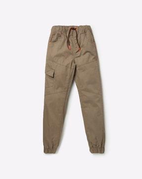 panelled cargo-style jogger pants with insert pockets