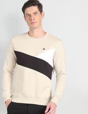 panelled colour block sweatshirt