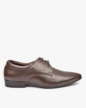 panelled derby shoes