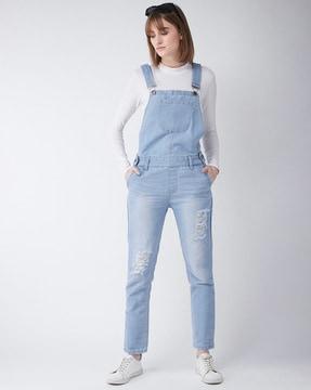 panelled dungaree with insert pockets