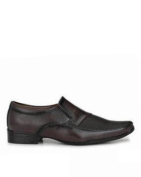 panelled formal slip-on shoes