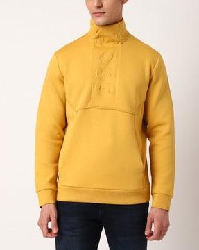 panelled high-neck sweatshirt