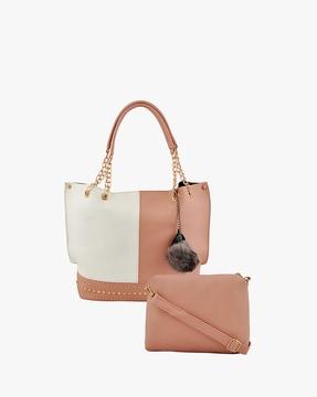 panelled hobo handbag with inner pouch