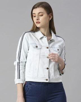 panelled jacket with flap pockets