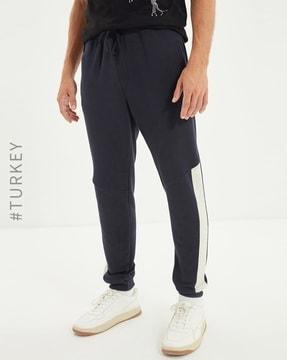 panelled joggers with drawstring waistband