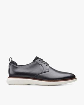 panelled lace-up casual shoes