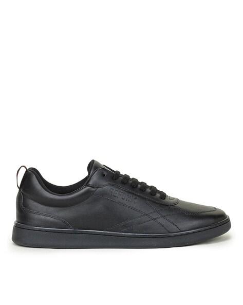 panelled lace-up casual shoes