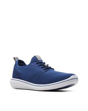 panelled lace-up casual shoes