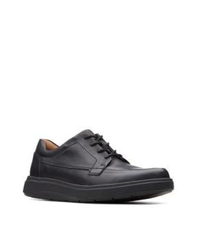 panelled lace-up casual shoes