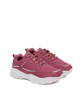 panelled lace-up casual shoes