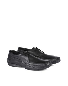 panelled lace-up derbys