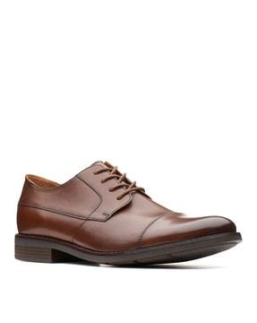 panelled lace-up shoes