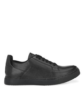 panelled lace-up sneakers