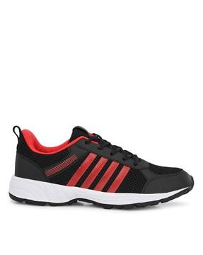 panelled lace-up sports shoes