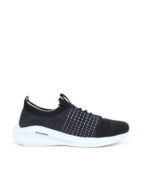 panelled lace-up sports shoes