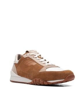 panelled lace-up sports shoes