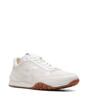 panelled lace-up sports shoes