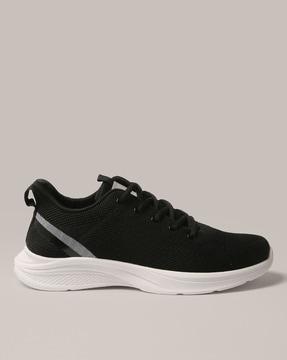 panelled low-top lace-up sneakers