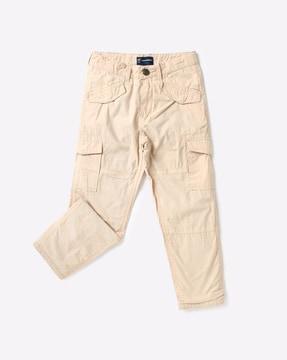 panelled mid-rise cargo pants