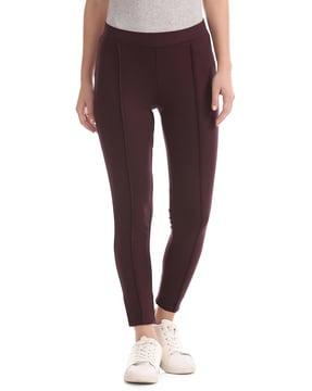 panelled pants with elasticated waist