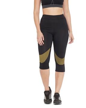 panelled relaxed fit capris