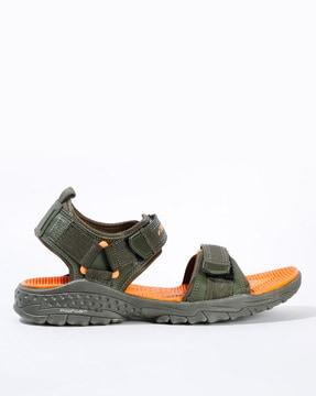 panelled sandals with velcro fastening