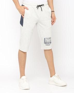 panelled shorts with drawstring waist
