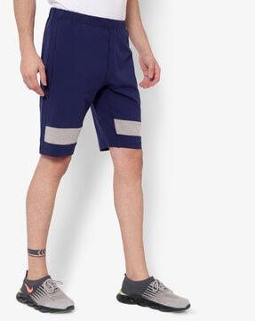 panelled shorts with elasticated waist
