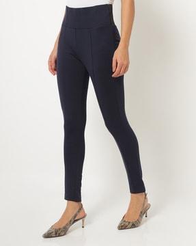 panelled skinny fit jeggings