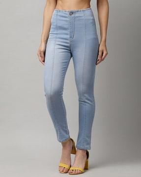 panelled slim jeans
