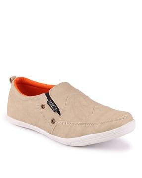 panelled slip-on casual shoes