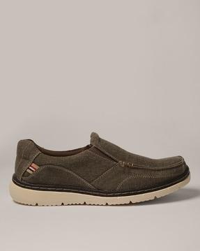 panelled slip-on casual shoes