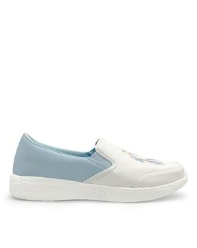 panelled slip-on casual shoes