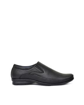 panelled slip-on formal shoes