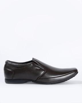 panelled slip-on formal shoes