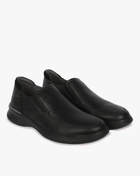 panelled slip-on moccasins