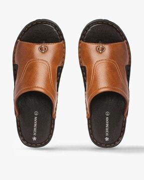 panelled slip-on sandals