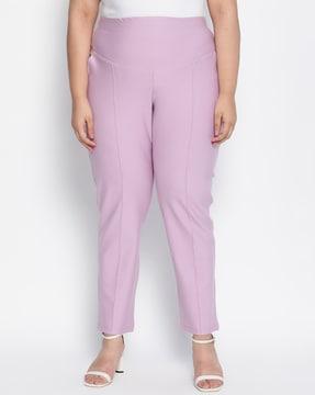 panelled straight fit pants