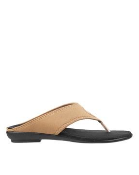 panelled thong-strap flat sandals