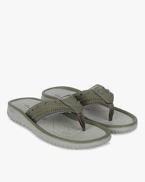 panelled thong-strap sandals