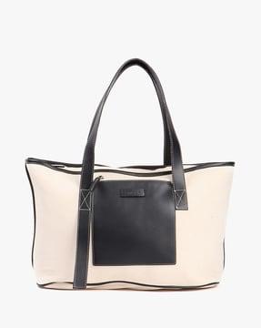 panelled tote bag