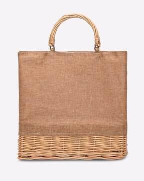 panelled tote bag