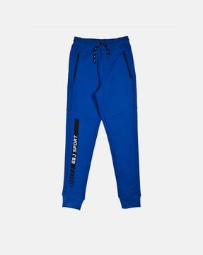 panelled track pants with drawstring fastening