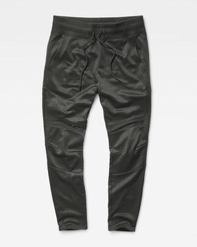 panelled track pants with drawstring waist