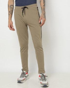 panelled track pants with zipper bonded taping