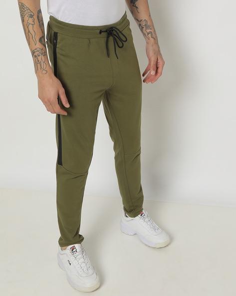 panelled track pants with zipper bonded taping