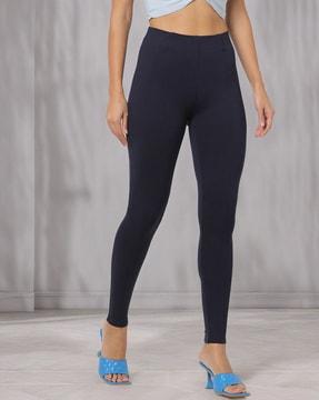 panelled treggings with elasticated waist