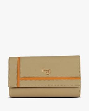 panelled tri-fold wallet