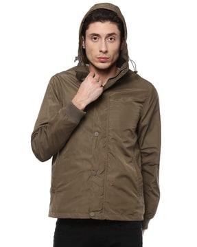 panelled zip-front jackets with insert pockets