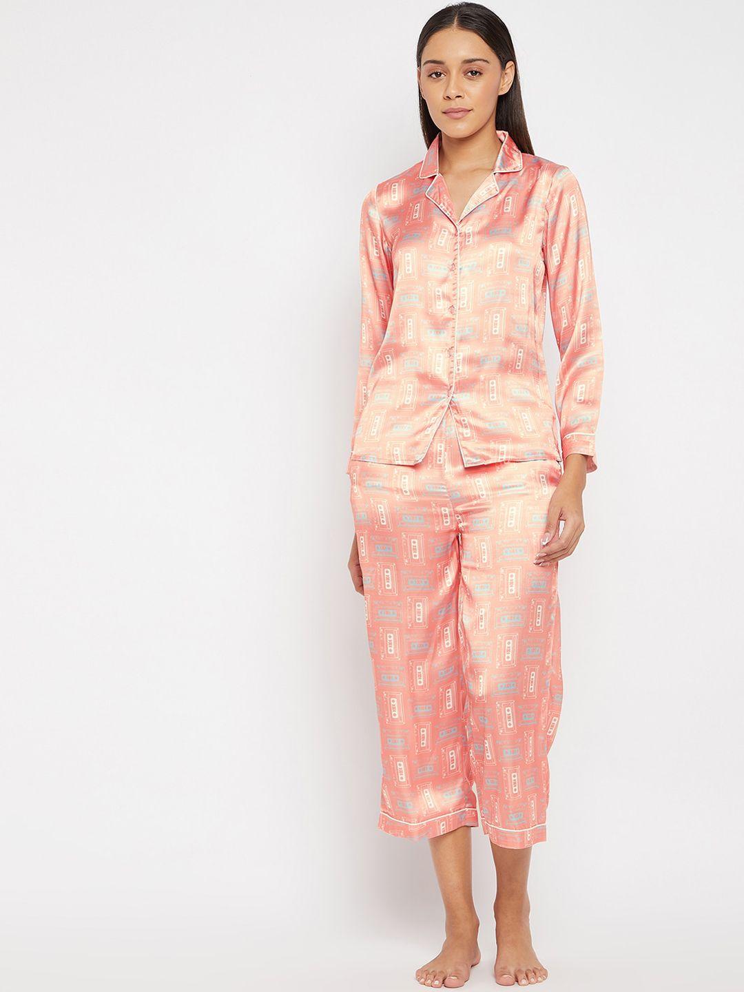 panit-women-pink-&-beige-printed-night-suit